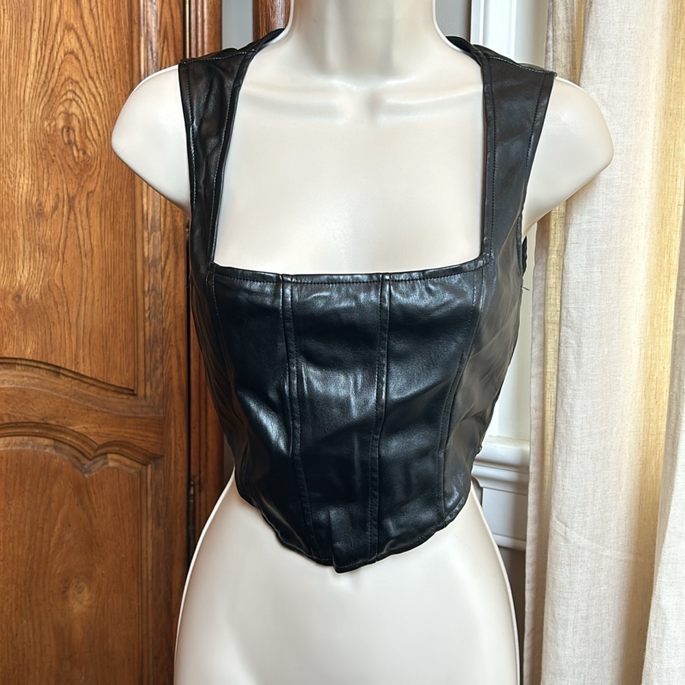 Forever 21 Pleather Crop Top